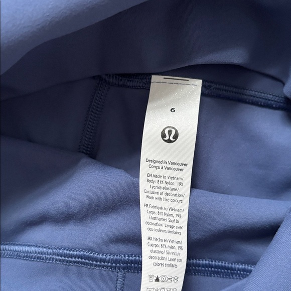 LULULEMON ALIGN NO LINE HR PANT 28” in BRILLIANT BLUE SZ 6 NWT - Picture 6 of 7